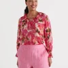 Hothouse Floral Blouse-Sussan Store