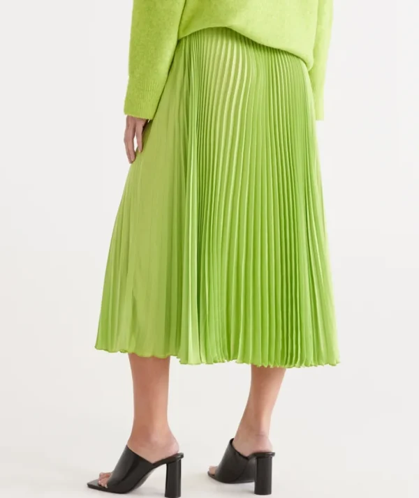 Pleat Curve Hem Skirt-Sussan Clearance