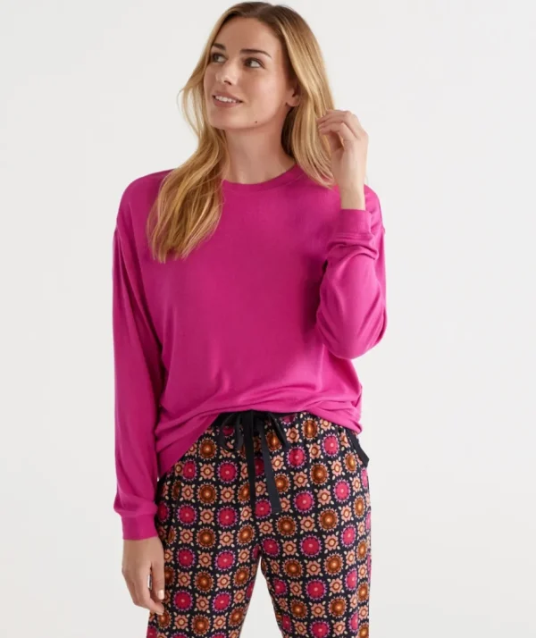 Relaxed Crew Neck Top-Sussan New